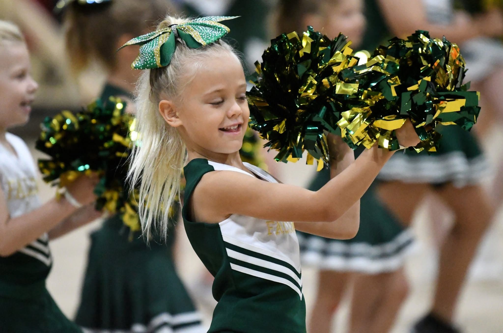 A Falcons mini-cheerleader
