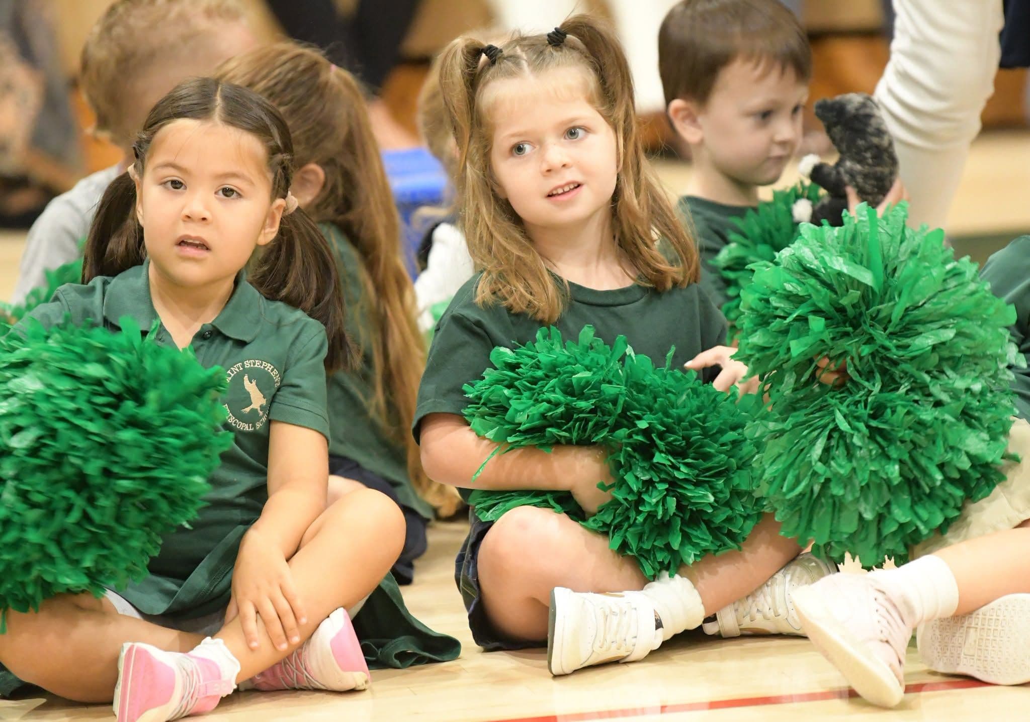 Students showing school spirit
