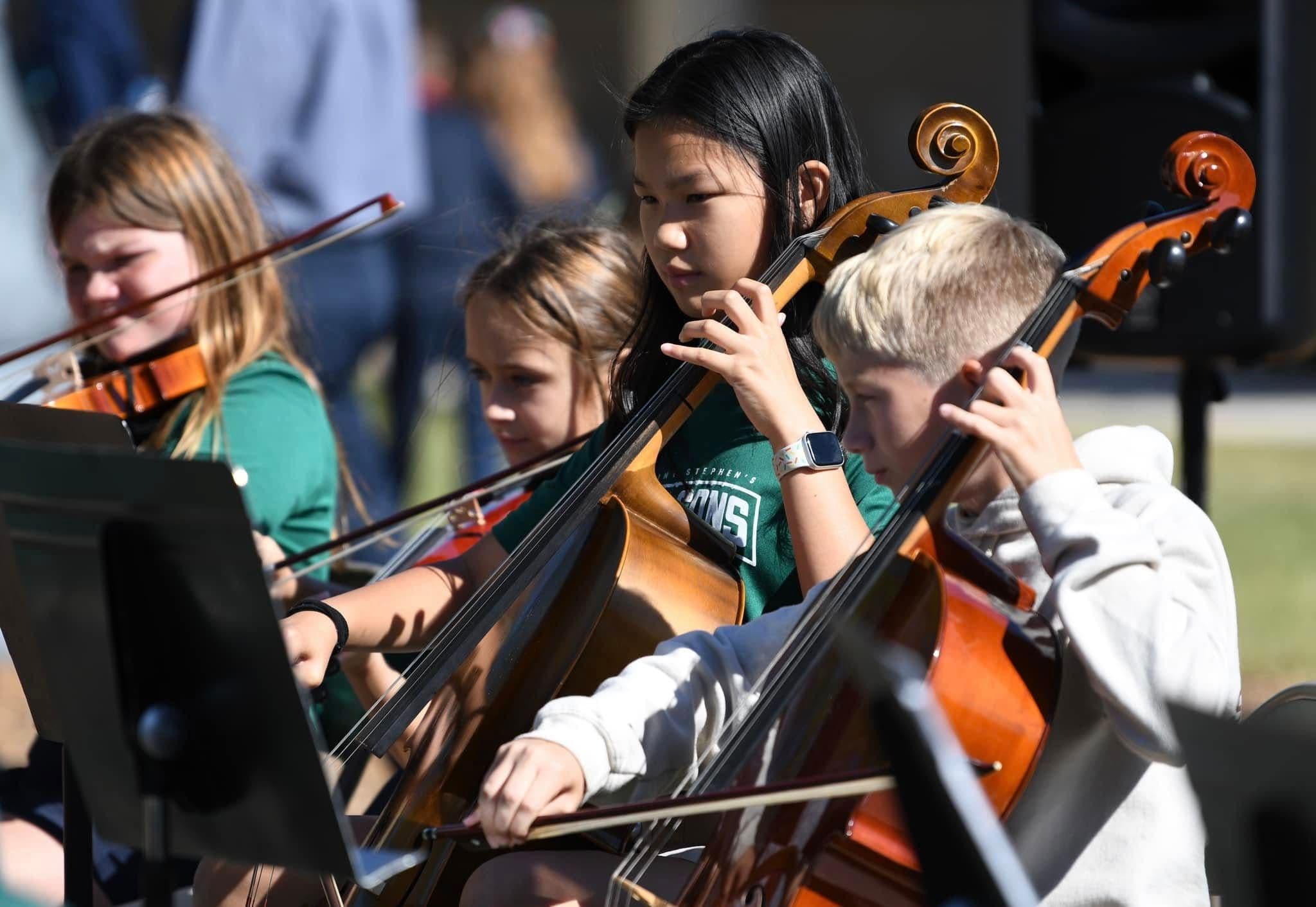 Young musicians perform