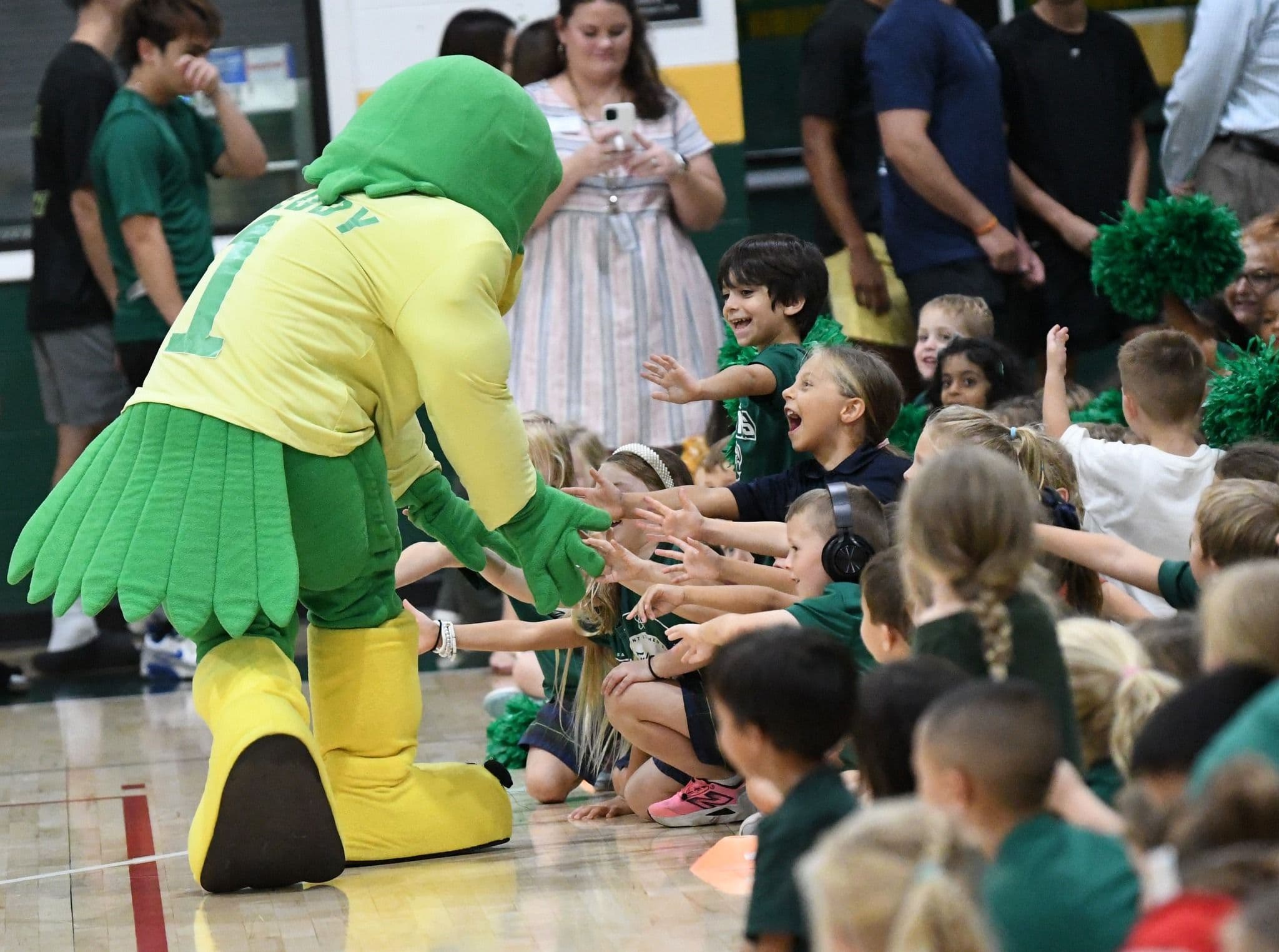 Freddy Falcon brings school spirit to every event